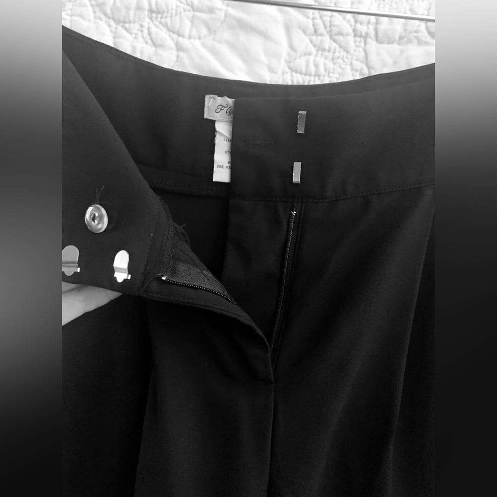 Black Wide Leg Trousers by Flying Tomato. - Picture 2 of 4